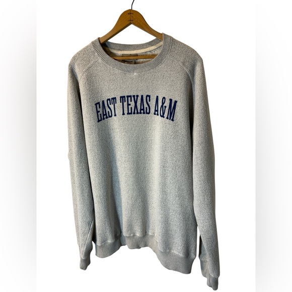 Artisan Gray Sweater with Blue Text - Picture 2 of 7